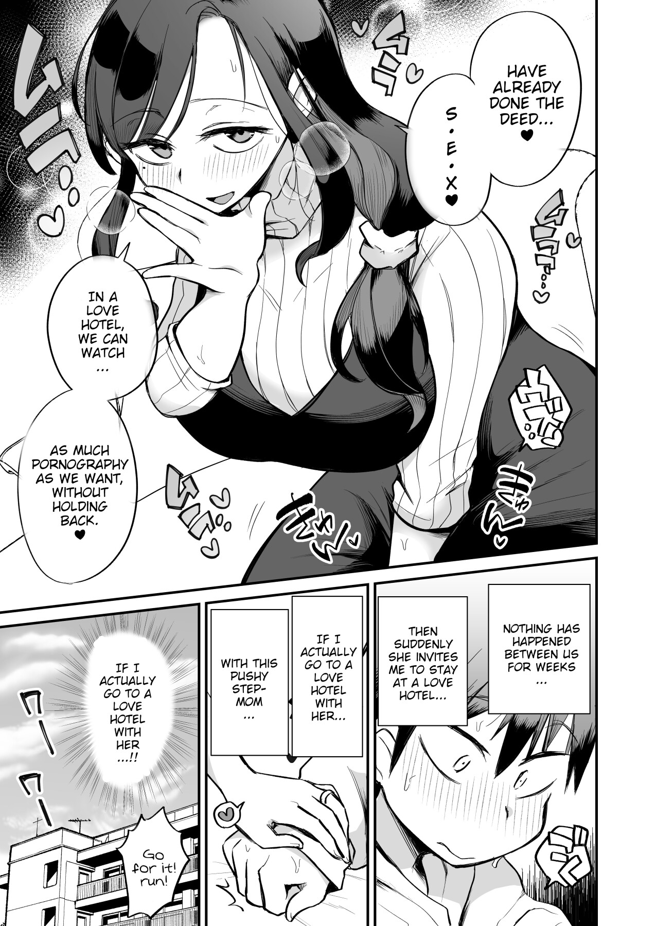 Hentai Manga Comic-Watching Porn with my Pushy Stepmom ~The Love Hotel~-Read-4